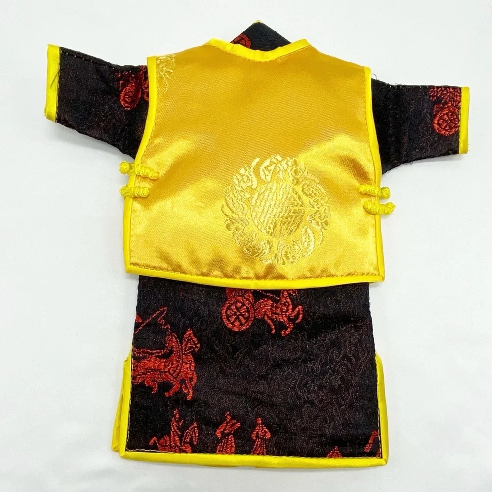 Chinese Brocade Dress Wine Bottle Covers Cheongsam Set of 2 NEW
